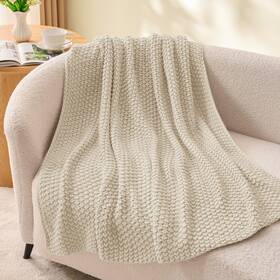 Bedelite 923534518602 Chunky Cable Knit Throw Blanket Acrylic Knitted Blankets Su