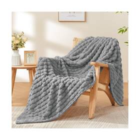 Beusc1d1 Bedelite Updated Grey Throw Blanket For Couch And Bed- Super Soft Warm 3d