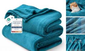 Myq011-048 Bedshe Gentlesoft Twin Xl Fleece Blanket Dorm Bedding - 66 Inch X 90 Teal Blue