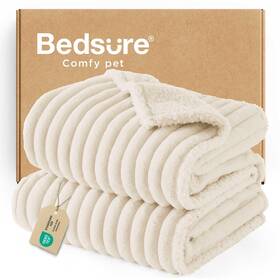 Ca000008w0l Bedsure Waterproof Dog Blanket Soft Pet Cat Couch Protector Reversible Fleece Cream