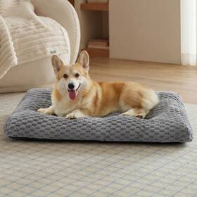 Us000213glt Bedsure Washable Dog Bed For Crate Large Sized Soft Fluffy Bubble Fleece