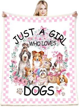 Belperan 313022315350 Christmas Gift For Girls Dog Blanket Puppy Plush Women Kids
