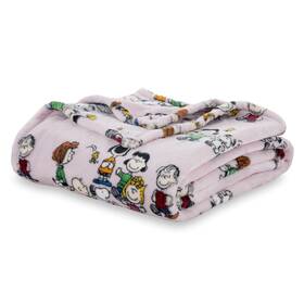 E0483-kg-baa Berkshire Blanket Peanuts Velvetloft Cute Character Snoopy Plush Bla
