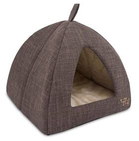 Best Pet Supplies 460055109507 Soft Bed For Dog And Cat By - Gray Lattice 16 Inch X H 14