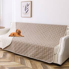 Hlgt-6882-cream Bigbeer Khaki Waterproof Couch Cover For Dogs Washable Reversible Dog Bed Blanket Pet Sofa
