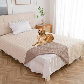 Hlgt-82102-cream Bigbeer Khaki Waterproof Dog Blanket Washable Pet Couch Covers For Dogs Sofa Bed Furnitur