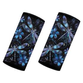 Bigcarjob 1-kea3080cz27-53 Purple Dragonfly Luggage Handle Wrap Set Grip Covers