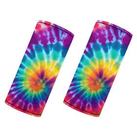 Bigcarjob 1-kea3080cz27-7 Personalized Luggage Handle Wrap Set With Hippie Tie Dye Print Hand