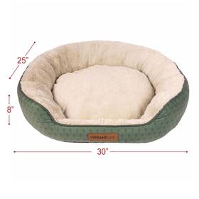 96523531 Binlis Vibrant Life Oval Cuddler Pet Bed Medium Green 30 Inch X 25 8