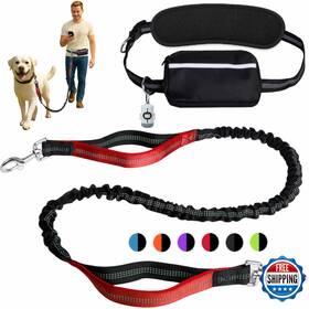B0f5ws9vp3 Bjdqhkj Hands-free Dog Leash For Dogs Up To 130 Lbs Heavy-duty Shock-absorbin