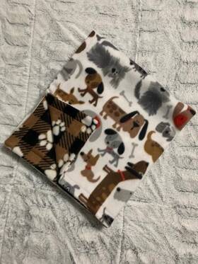 138s Blankets Of Love Design New Medium 28 Inch X 46 I Wood You With Black Tartan Print Dog Fleece Blanket