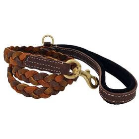 B09ndrfzmx Blazingpaws Blazing Paws Vibrania 4ft Heavy Duty 1in Distressed Leather Dog Leash