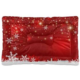 Blueangle 343643418919 Christmas Snowflakes Pet Bed Soft Crate Mat Washable Dog Cushion An