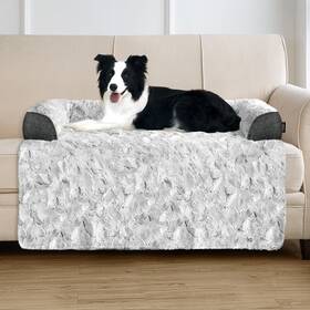 Blunique Yukbup23030108cgyl Calming Large Dog Bed For Couch 41 X 37 Inch Removable Cover Dogs