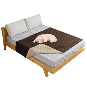 Abqx-coffeebeige4590 Boctopug Waterproof Dog Bed Cover - Couch For Pet Anti-slip Cat Mat Pad