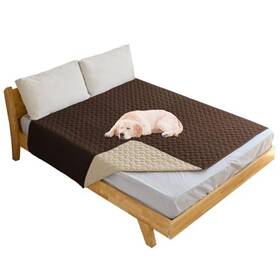 Abqx-coffeebeige8090 Boctopug Waterproof Dog Bed Cover - Couch For Pet Anti-slip Cat Mat Pad