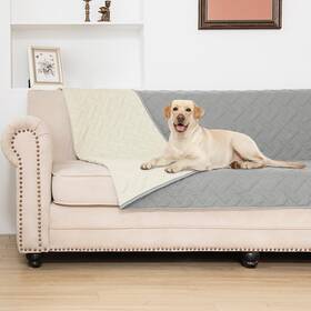 Ivory-82x102 Boctopug Grey Dog Bed Cover For Pets Blankets Rug Pads Couch Protection Waterp