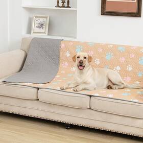 Paw-52x82 Boctopug Dog Bed Cover For Pets Blankets Rug Pads Couch Protection Waterproof