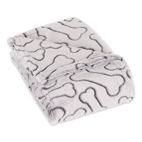Bone Dry 072456140012 Embossed Print Pet Blanket 36x48 Black
