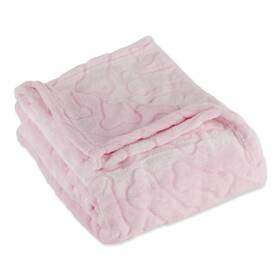 5219 Bone Dry Embossed Print Pet Blanket Pink 36x48 Inch