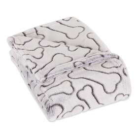 Camz14001 Bone Dry Embossed Print Pet Blanket 36x48 Black