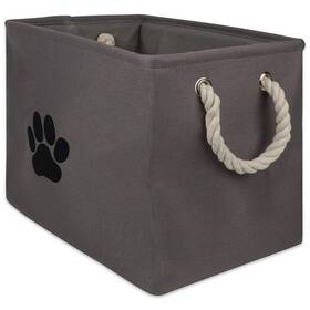 Camz38656 Bone Dry Pet Storage Collection Collapsible Bin Small Rectangle Gray