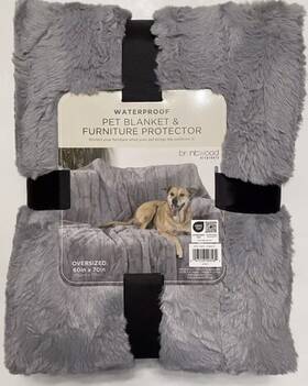 Brentwood 047218403582 Originals Oversized Waterproof Pet Blanket And Furniture Protector Gray