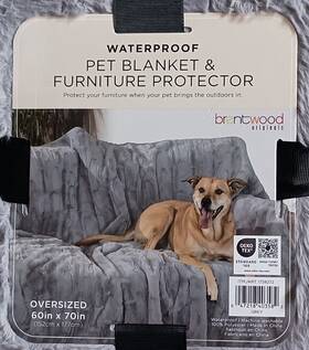 1738272 Brentwood Originals Oversized Waterproof Pet Blanket And Furniture Protector New