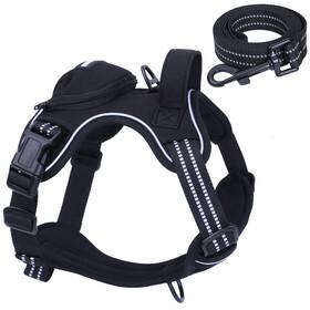 B0b9bcs8bp Bumbin No Pull Dog Harness For Medium Dogs - Reflective Adjustable Pet Vest With Leash