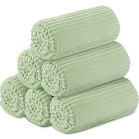 Bo2578 Buryeah 6 Pcs Flannel Throw Blanket Bulk 50 X 60 In Sleepover Blankets Outdoo