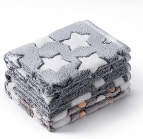 Cadono 705353389771 1 Pack 3 Blankets Super Soft Fluffy Premium Fleece Pet Blanket Flannel Paw Print