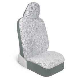 Cbsc-6112 Carbella Plush Sherpa Fleece Car Seat Cover 1 Piece Gray For Car... Fast Ship