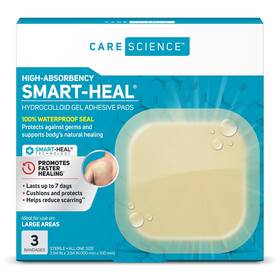 Mhadf-479 Care Science Smart Heal Hydrocolloid Bandages Extra Large 100% Waterproof