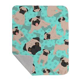 Carolines Treasures 194030660577 Fawn Pug Quilted Blanket 50x60 Artwork Pattern Throw For Bed Co