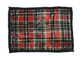 Carstens 035731134601 Small Plaid Sherpa Dog Blanket Pet Cozy Bed Red Black Cover Up New