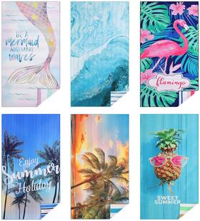 Cpmb6pk-lrne Casa Platino 6 Pack Beach Towels Extra Large 71 Inch X32 Sand Free Quick Dry