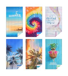 Cpmb6pk-mrsa Casa Platino Microfiber Beach Towel 6 Pack Extra Large 71 Inch X32 Sa... Fas