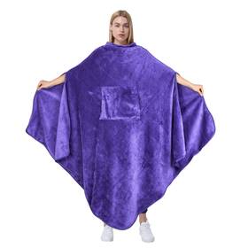 Catalonia 791315383949 Fleece Wearable Blanket Poncho For Adult Women Men Wrap Cape Pocket