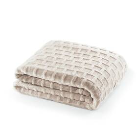 Cbchome 801418244990 Velvet Plush Jacquard Tile Throw Blanket For Couch - Buttery Soft Cozy Throw