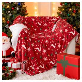 Et5060 Ceamorfco Electric Blanket Heated Throw Soft Flannel Christmas With 8 H