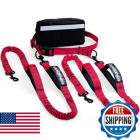 B0fm27wh8d Cemzenfix Hands Free Dog Leash For 2 Dogs Waist Walking With Dual Bungee