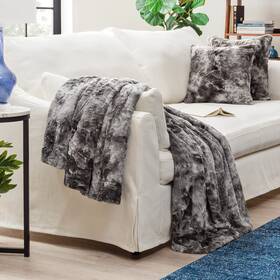 Chanasya 817797021473 Premium Wolf Throw Blanket And Pillow Cover - Minky Faux Fur Fuzzy S