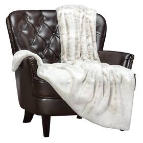 Chanasya 840195707854 Premium Faux Fur Ombre Throw Blanket - Super Soft Lightweight Minky