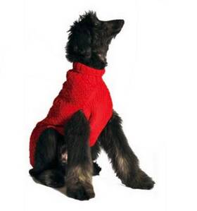 200303 Chilly Dog Red Cable Sweater Small Fast Ship