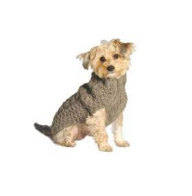 200606 Chilly Dog Cable Sweater X-large Grey Fast Ship