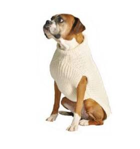 200701 Chilly Dog Natural Cable Knit Sweater Xx-large Beige Fast Ship
