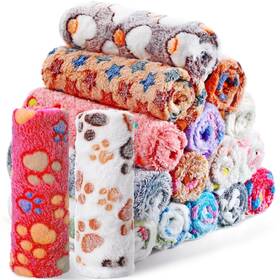 Yr-20231025-a Chumia 18 Pcs Fleece Pet Blanket Soft Warm Sleep Mat Fluffy Cute Puppy Suppli