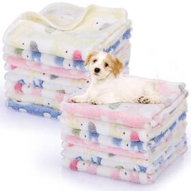 Yr-chumia-2636 Chumia 15 Pcs Blankets For Dog Cat Soft Fluffy Fleece Washable Pet Pattern Print