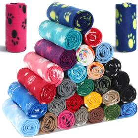 Yr-chumia-2665 Chumia 28-pack Soft Fleece Puppy Blankets 15.75 X 23.63 In Great Gift Travel Ready