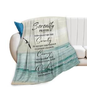 Citari 748174973374 Serenity Prayer Christian Throw Blanket - Soft Warm And Cozy Fleece For Couch